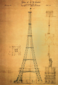 Eiffel tower early design sketch